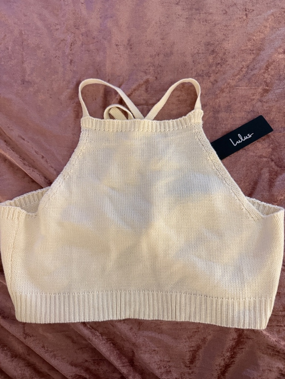 Lulus All The Good Times Ivory Knit Tie-back Sweater Tank White - Size M - Picture 2 of 2